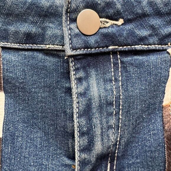 Glimms New York Jeans Natural Leather Shorts Genuine Cowhide Shorts SZ 30 #2505 - Picture 7 of 15